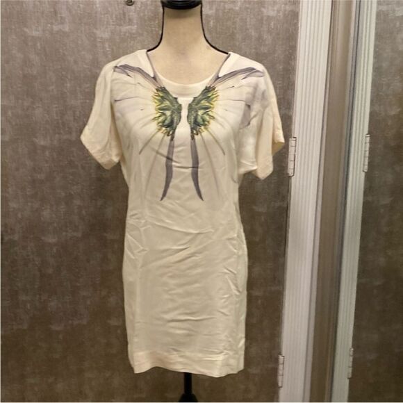 Tibi 100% silk Cream  Dress with Wing Design, XS - Picture 1 of 6